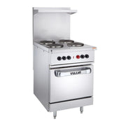 Vulcan EV24S-2HT480 24" Expando Electric Range with (2) Hot Tops, 480V 1PH/3ph