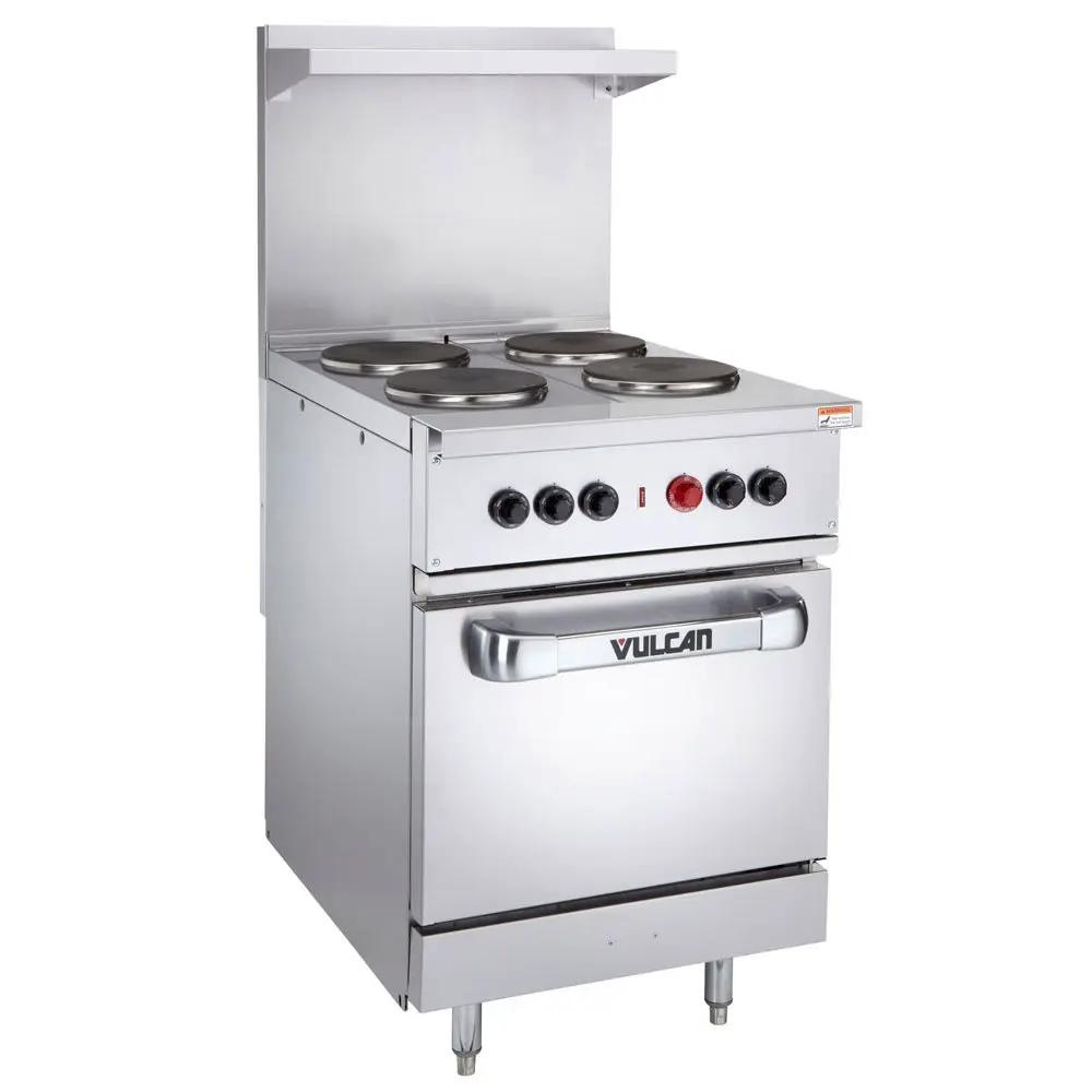 Vulcan EV24S-4FP208 24" EV Series Electric Range with (4) French Hot Plate, 208V 1PH/3ph
