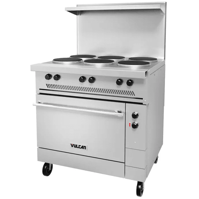 Vulcan EV36S-6FP240 36" EV Series Electric Range with (6) French Hot Plates, 240V 1PH/3ph - view 3