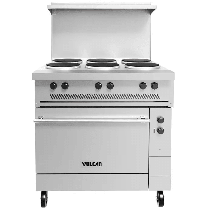 Vulcan EV36S-6FP240 36" EV Series Electric Range with (6) French Hot Plates, 240V 1PH/3ph - view 2