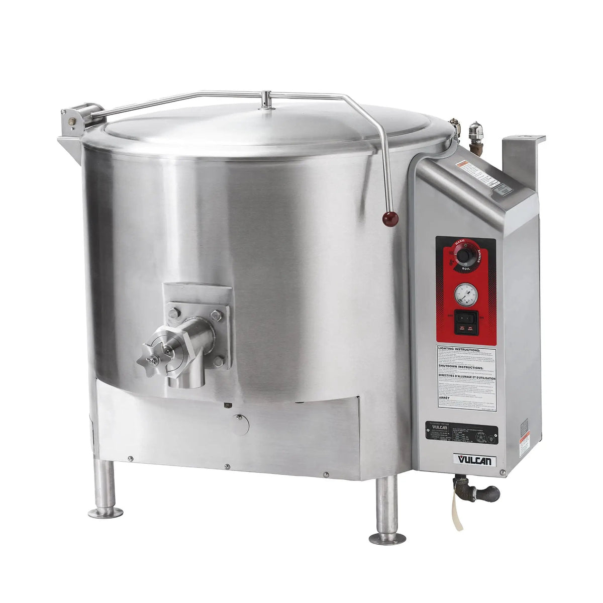 Vulcan GS40ES 40 Gallon Steam Kettle - Stationary, Full Jacket, Natural Gas