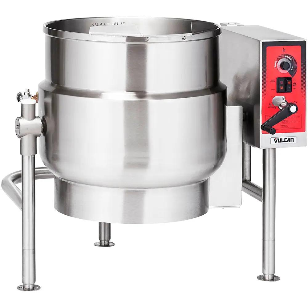 Vulcan K40ELT 40 Gallon Steam Kettle - Manual Tilt, 2/3 Jacket, 240V 3PH
