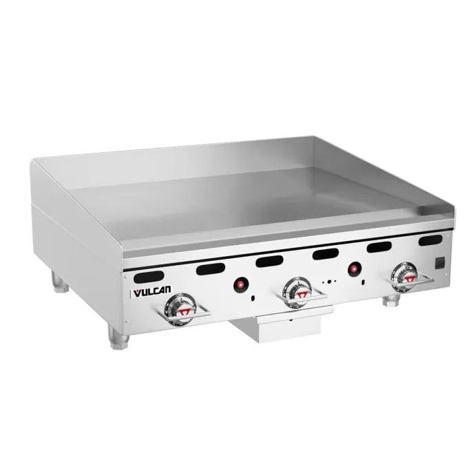Vulcan MSA36-30 36" Gas Griddle with Thermostatic Controls - 1" Steel Plate, Liquid Propane - view 2