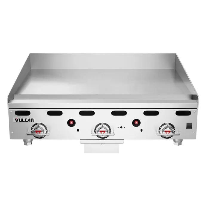 Vulcan MSA36 36" Gas Griddle with Thermostatic Controls - 1" Steel Plate, Liquid Propane - view 2