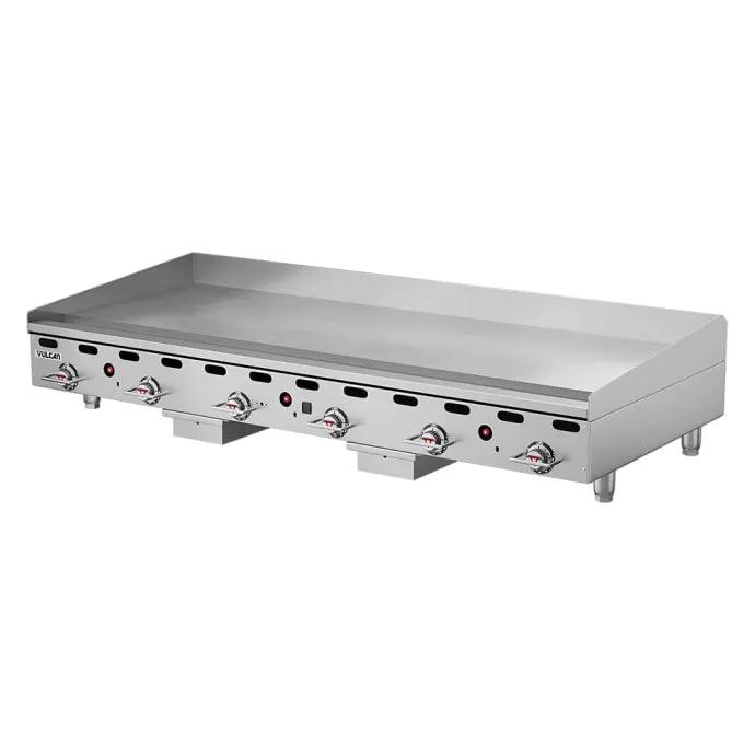 Vulcan MSA72 72" Gas Griddle with Thermostatic Controls - 1" Steel Plate, Liquid Propane - view 3