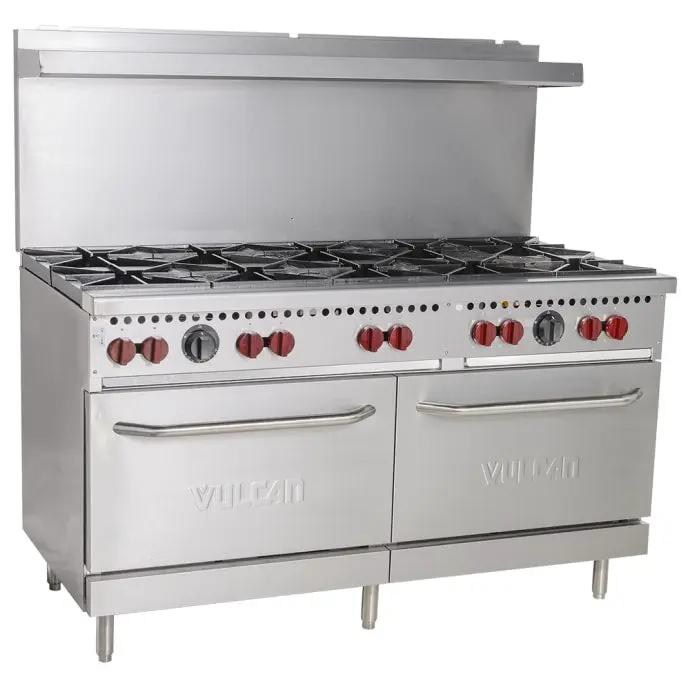 Vulcan SX60-10B 60" 10 Burner Gas Range with (2) Standard Ovens, Liquid Propane - view 3