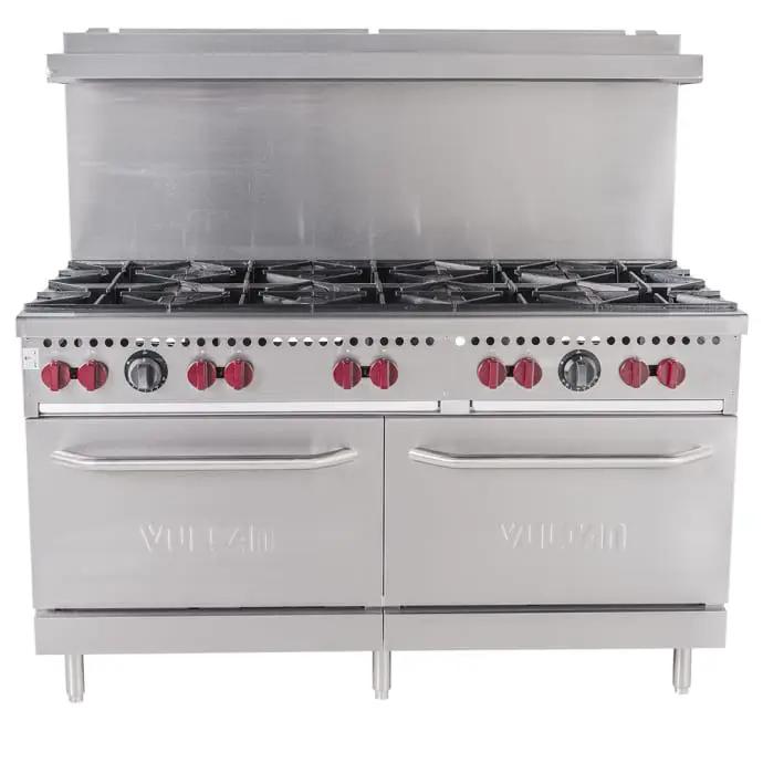 Vulcan SX60-10B 60" 10 Burner Gas Range with (2) Standard Ovens, Liquid Propane - view 2