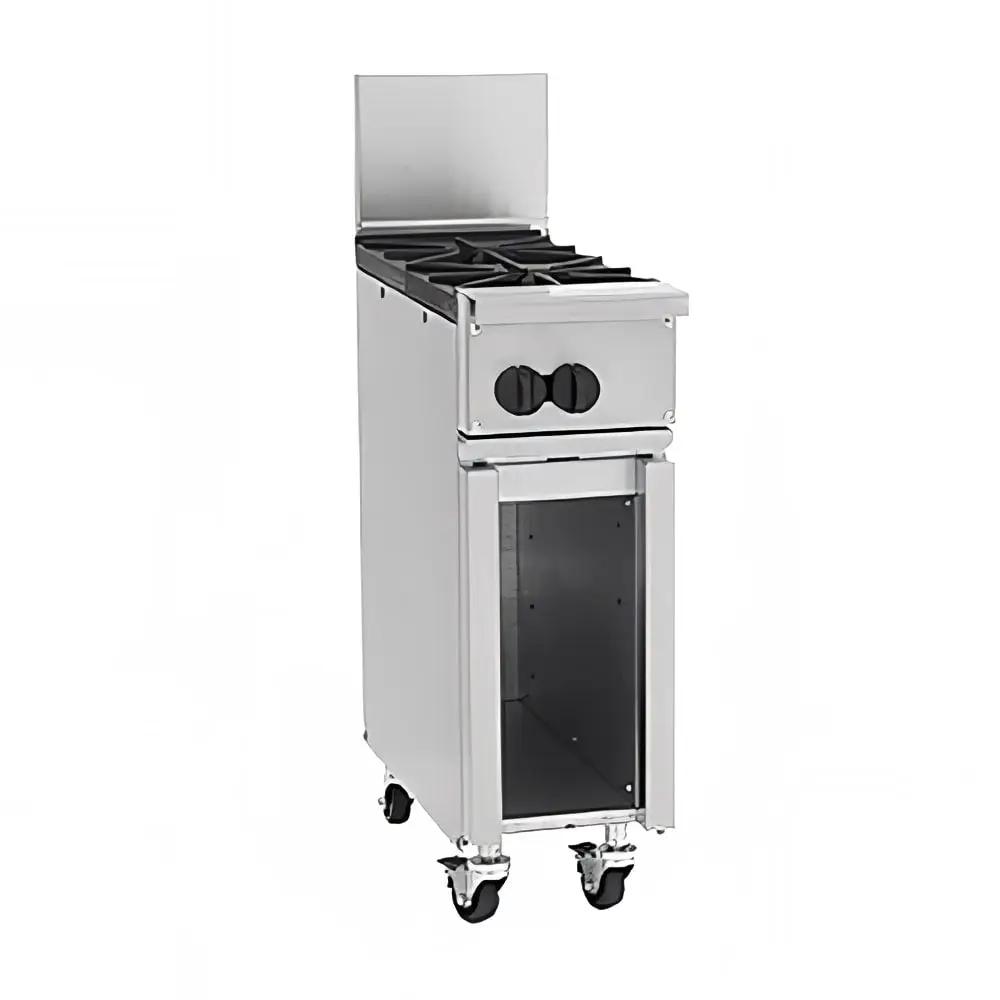 Vulcan V2B12B 12" 2 Burner Gas Range with Storage Base, Liquid Propane