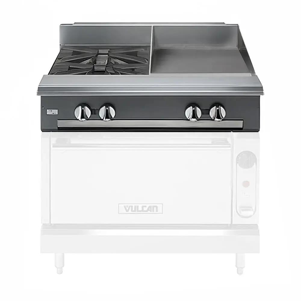 Vulcan V2BG18 36" 2 Burner Gas Range Top with Griddle - Modular, Liquid Propane
