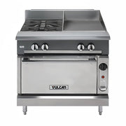 Vulcan V2BG18B 36" 2 Burner Gas Range with Griddle & Storage Base, Natural Gas
