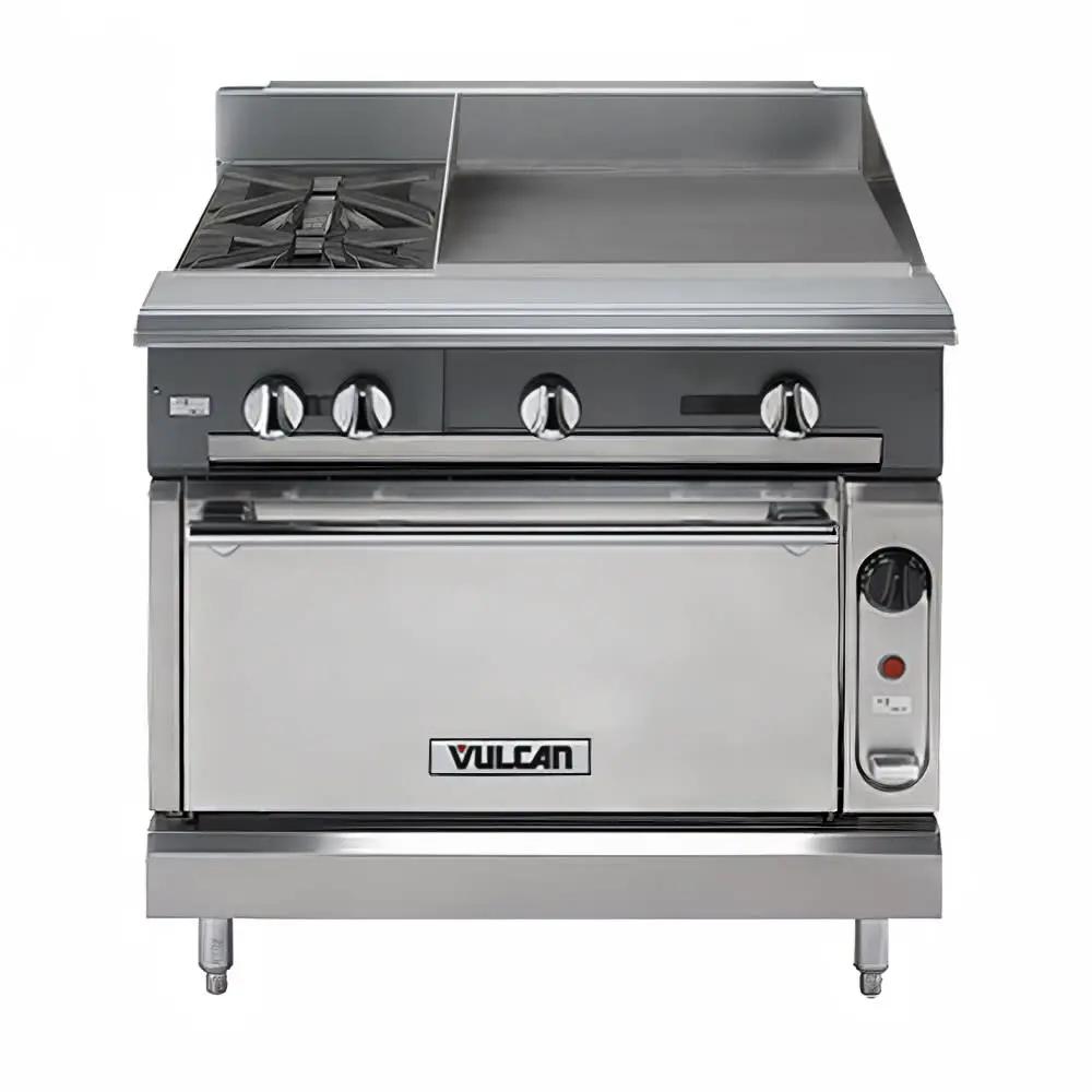 Vulcan V2BG24B 36" 2 Burner Gas Range with Griddle & Storage Base, Natural Gas