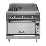 Vulcan V2BG24B 36" 2 Burner Gas Range with Griddle & Storage Base, Natural Gas
