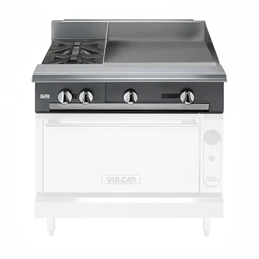 Vulcan V2BG4T 36" 2 Burner Gas Range Top with Griddle - Modular, Natural Gas