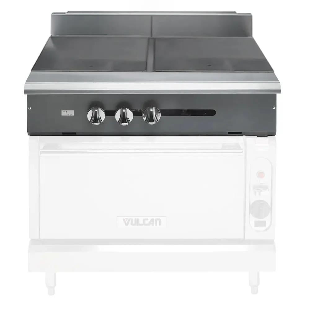 Vulcan V2P36 36" Gas Range Top with (2) Planchas - Modular, Liquid Propane