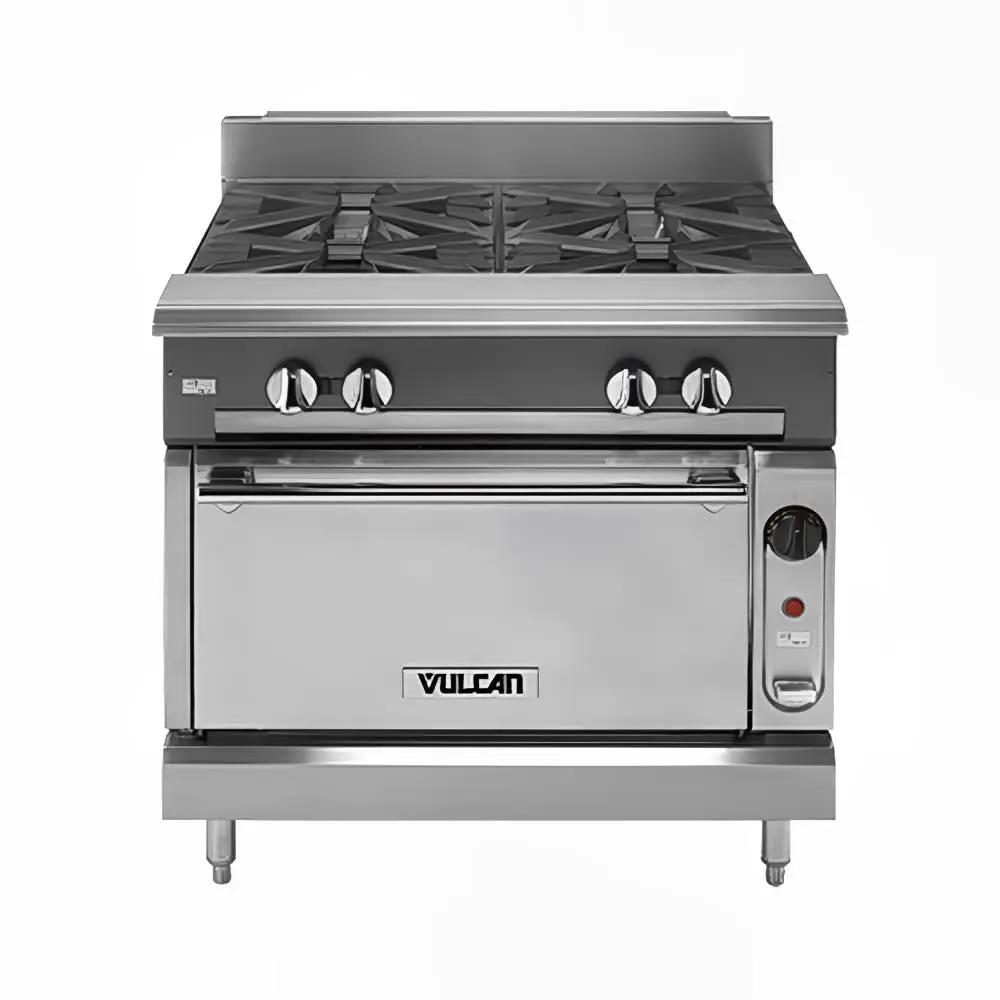 Vulcan V336HB 36" Gas Range with (3) Hot Tops & Storage Base, Natural Gas
