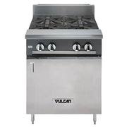 Vulcan V4B24B 24" 4 Burner Gas Range with Storage Base, Natural Gas