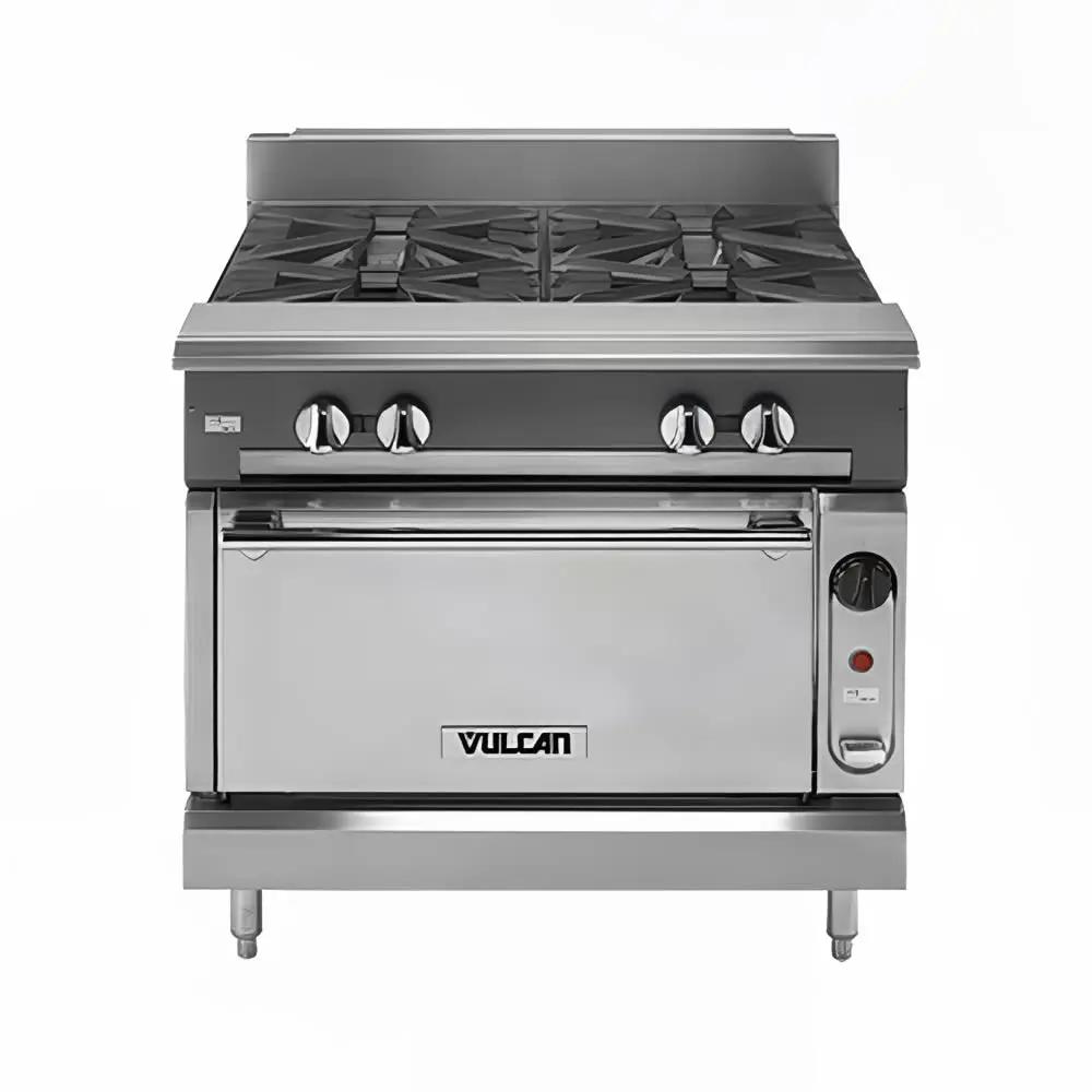 Vulcan V4B36B 36" 4 Burner Gas Range with Storage Base, Liquid Propane