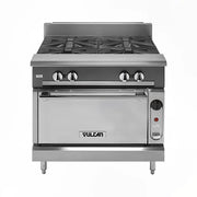 Vulcan V4B36B 36" 4 Burner Gas Range with Storage Base, Natural Gas