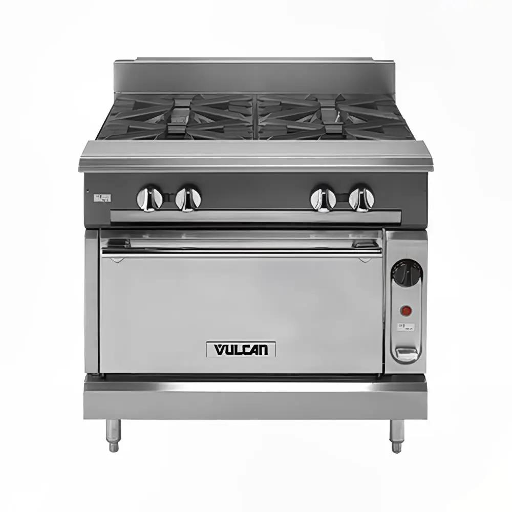 Vulcan V4B36B 36" 4 Burner Gas Range with Storage Base, Natural Gas
