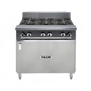 Vulcan V6B36B 36" 6 Burner Gas Range with Storage Base, Natural Gas