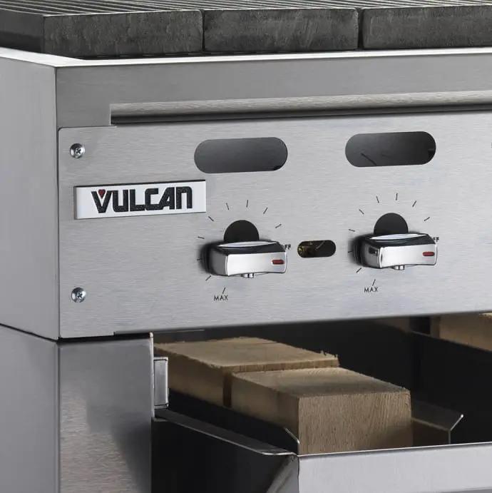 Vulcan VACB60 62 1/8" Countertop Charbroiler with Cast Iron Burners, Natural Gas - view 2