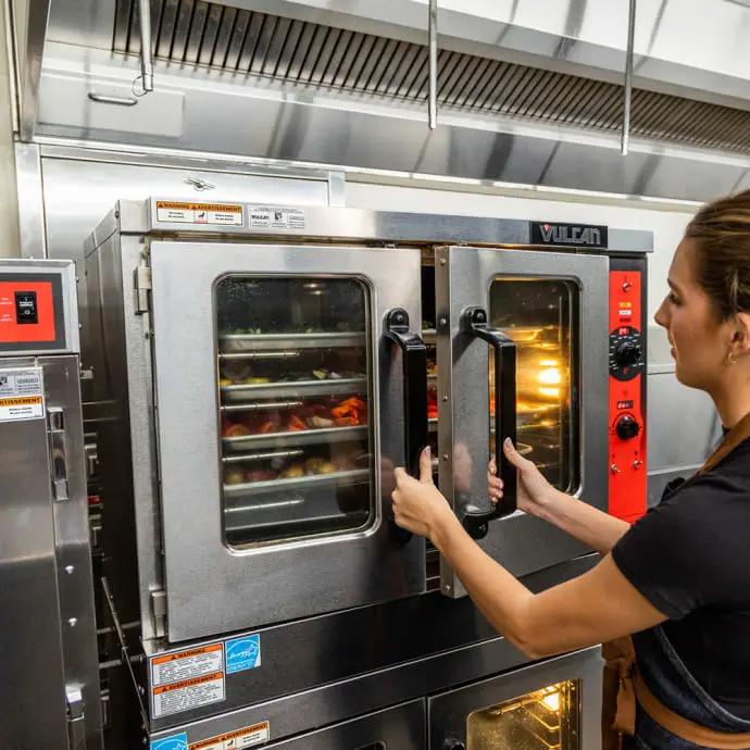 Vulcan VC55ED Double Full Size Electric Convection Oven - 25 kW, 208V 1PH - view 3