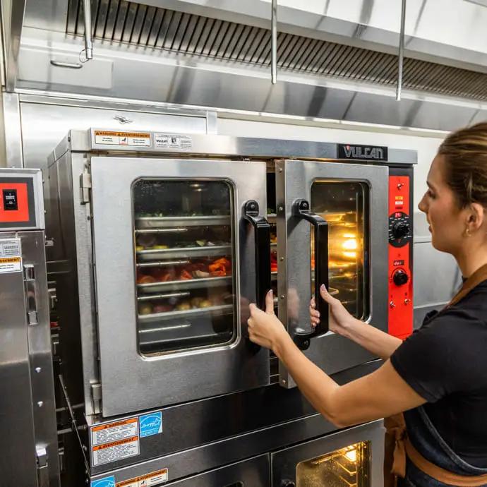 Vulcan VC55ED Double Full Size Electric Convection Oven - 25kW, 240V 1PH - view 3