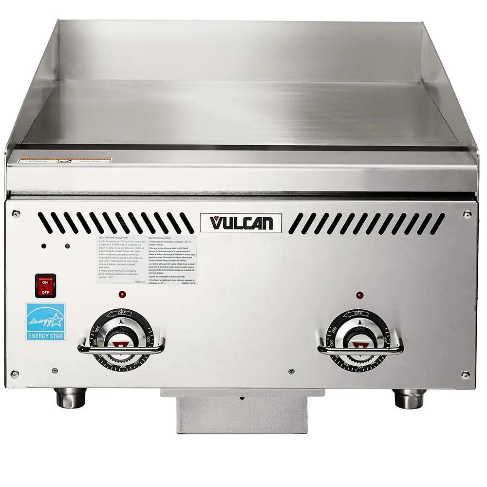 Vulcan VCCG24-IR 24" Gas Griddle with Thermostatic Controls - 1" Chrome Plate, Liquid Propane