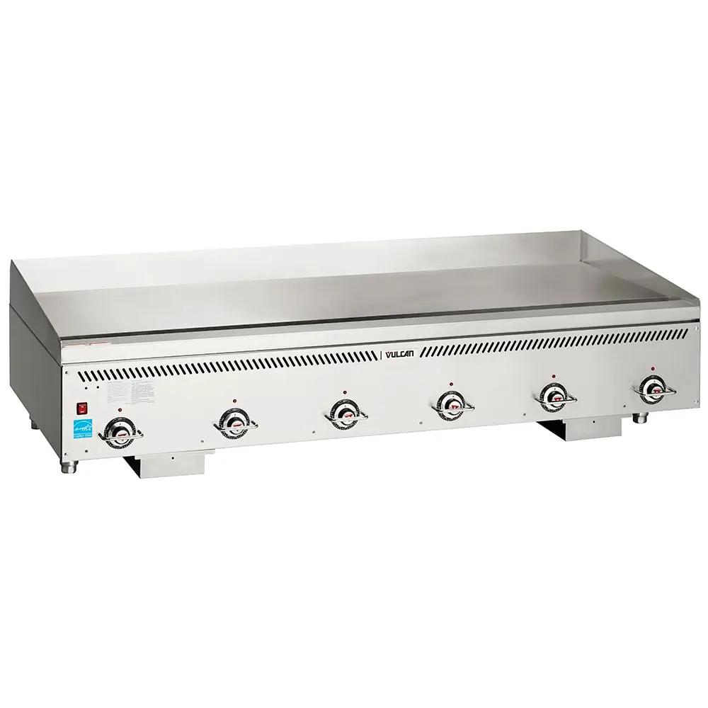 Vulcan VCCG72-IR 72" Gas Griddle with Thermostatic Controls - 1" Chrome Plate, Liquid Propane
