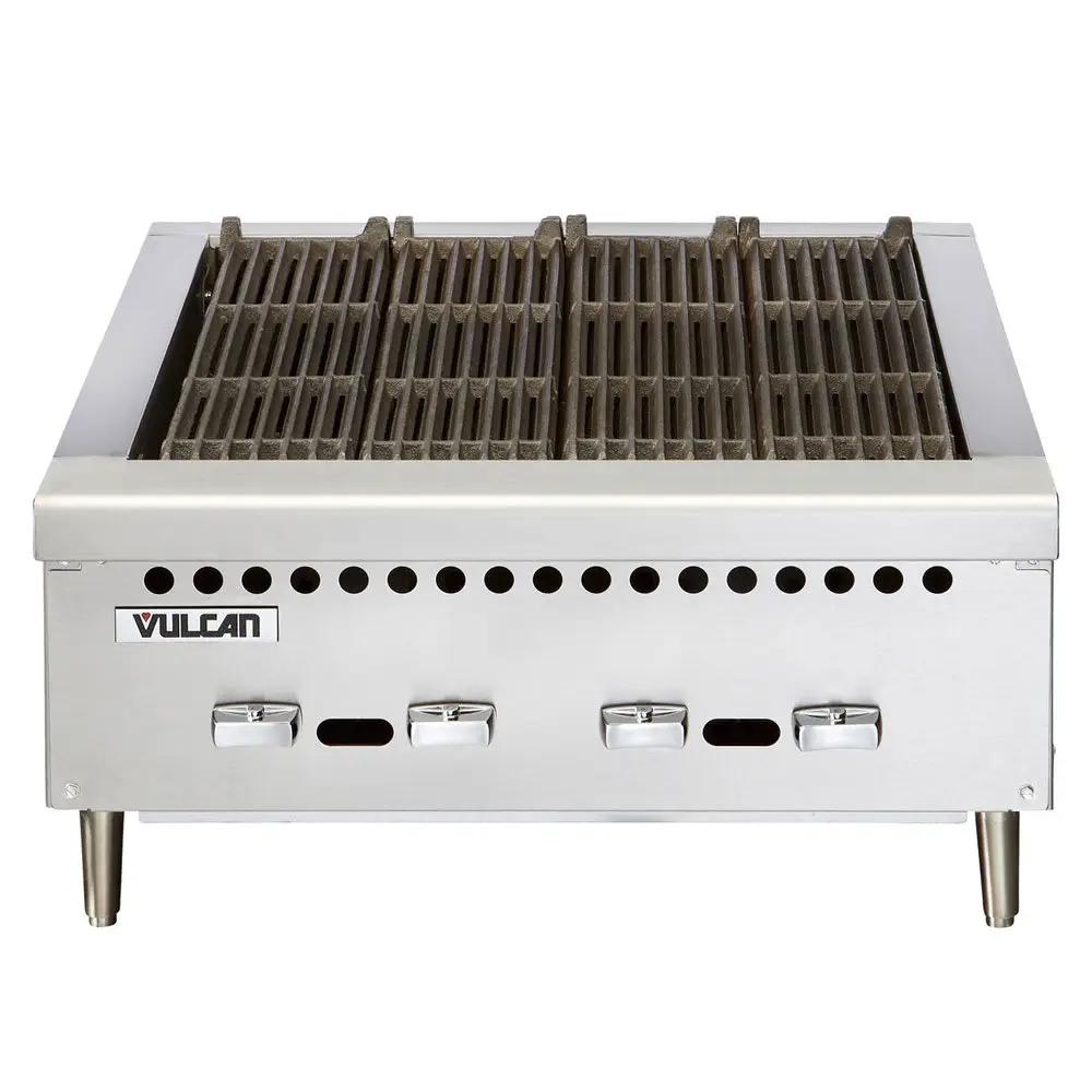 Vulcan VCRB25 25 3/8" Charbroiler, Countertop with 4 Cast Iron Burners, Convertible