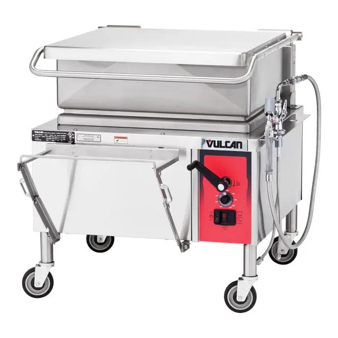 Vulcan VE30 30 Gallon Tilt Skillet - Open Base, Includes Faucet, Strainer, 240V 3PH - view 3