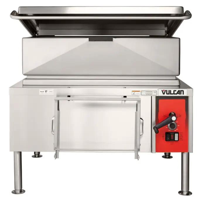 Vulcan VE40 40 Gallon Tilt Skillet - Open Base, Includes Faucet, Strainer, 208V 3PH - view 3