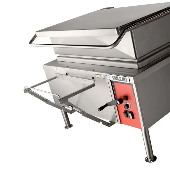 Vulcan VE40 40 Gallon Tilt Skillet - Open Base, Includes Faucet, Strainer, 240V 3PH - view 7