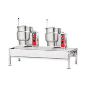 Vulcan VEKT64/1212 (2) 12 Gallon Steam Kettles & Stand Assembly - Manual Tilt, 2/3 Jacket, 230V 3PH