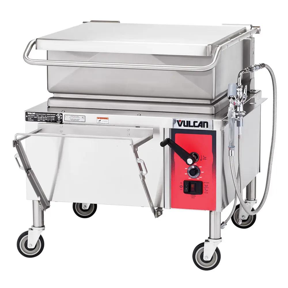 Vulcan VG30 30 Gallon Tilt Skillet - Open Base, Includes Faucet, Strainer, Natural Gas