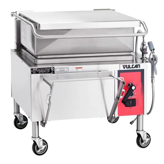 Vulcan VG30 30 Gallon Tilt Skillet - Open Base, Includes Faucet, Strainer, Natural Gas - view 2