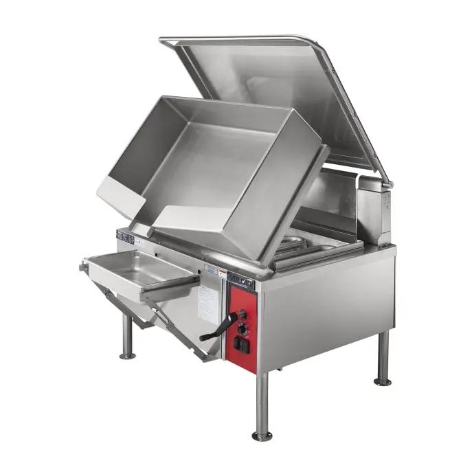Vulcan VG40 40 Gallon Tilt Skillet - Open Base, Strainer, Natural Gas - view 2