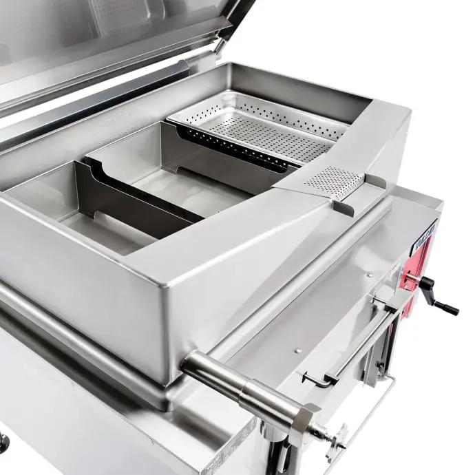 Vulcan VG40 40 Gallon Tilt Skillet - Open Base, Strainer, Natural Gas - view 5