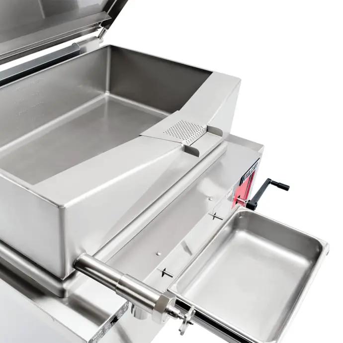 Vulcan VG40 40 Gallon Tilt Skillet - Open Base, Strainer, Natural Gas - view 6