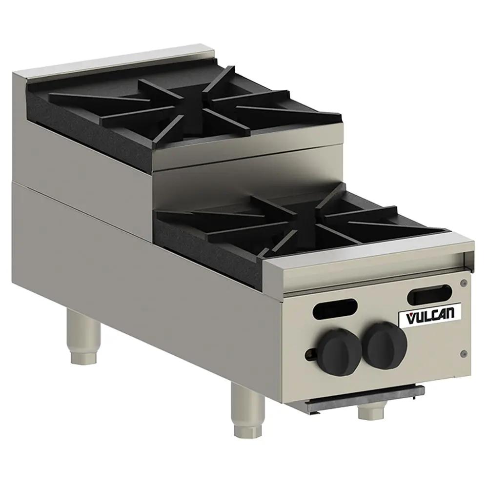 Vulcan VHP212U 12" Gas Hotplate with (2) Burners & Infinite Controls, Natural Gas