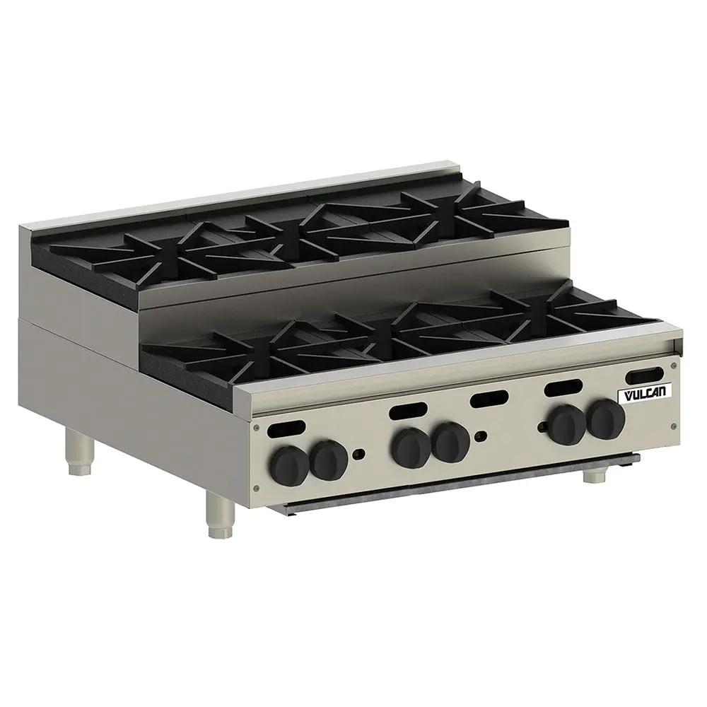 Vulcan VHP636U 36" Gas Hotplate with (6) Burners & Infinite Controls, Liquid Propane