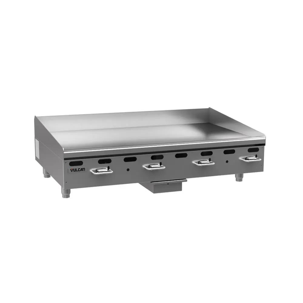 Vulcan VMG48 48" Gas Griddle with Manual Controls - 1" Steel Plate, Natural Gas