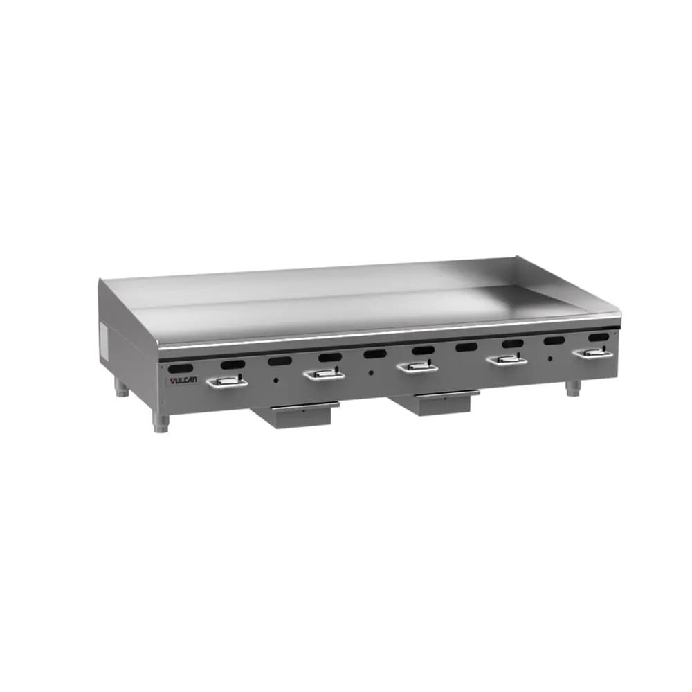 Vulcan VMG60 60" Gas Griddle with Manual Controls - 1" Steel Plate, Natural Gas