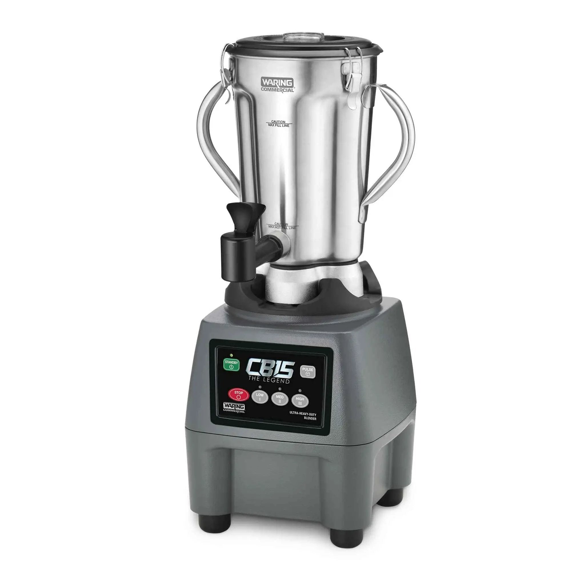 Waring CB15SF — 3.75 HP Blender, 1 Gallon, Electronic Touchpad Controls with Stainless Steel Container Spigot