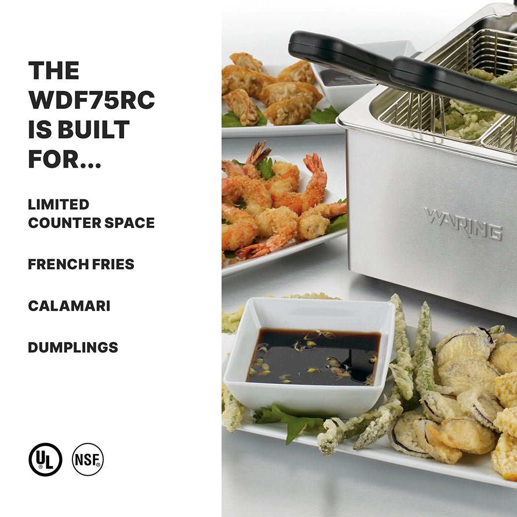 Waring WDF75RC deep fryer features