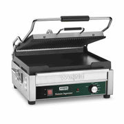 Waring WDG250 — Dual Grill — Ribbed Top Plate, Flat Bottom Plate — 120V  (14.5" x 11" cooking surface)