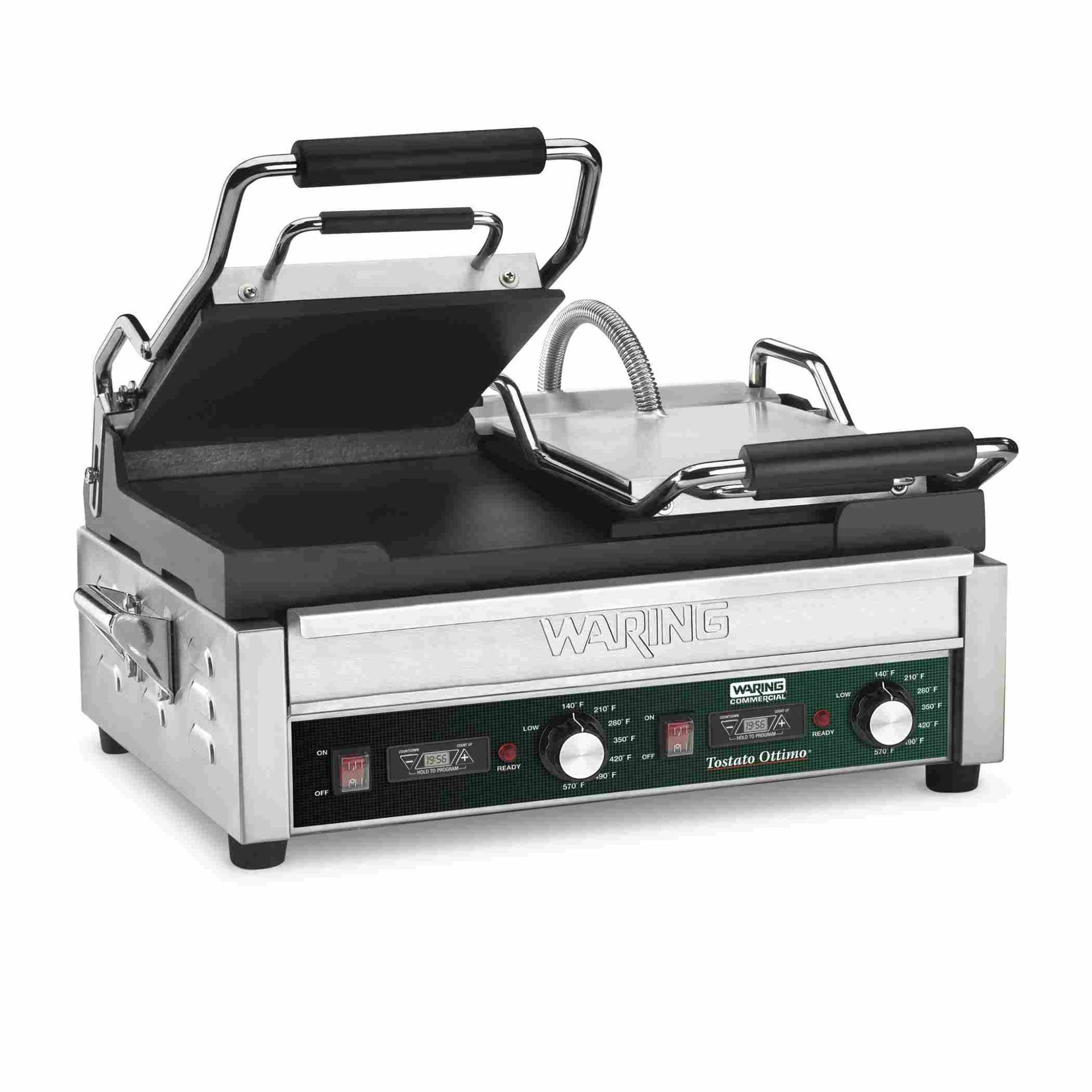 Waring WFG300T — Tostato Ottimo® Dual Toasting Grill with Timer — 240V  (17" x 9.25" cooking surface)