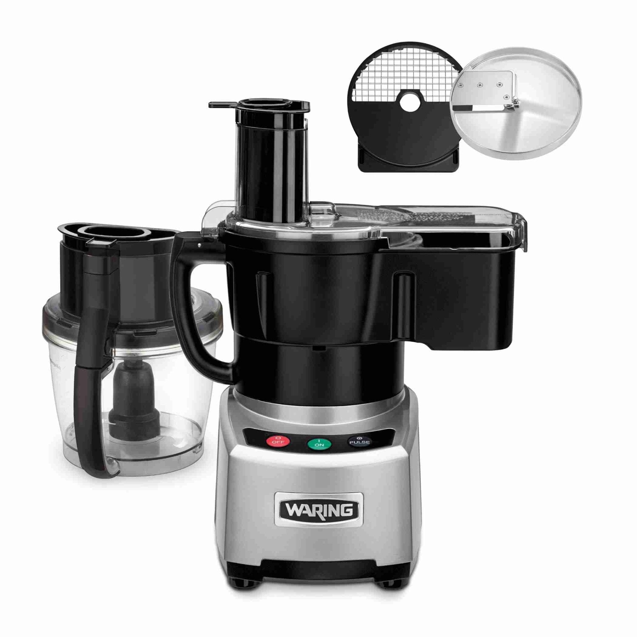 Waring WFP16SCD — 4-Qt. Combination Bowl Cutter Mixer and Continuous-Feed with Nylon Dicing and LiquiLock® Seal System