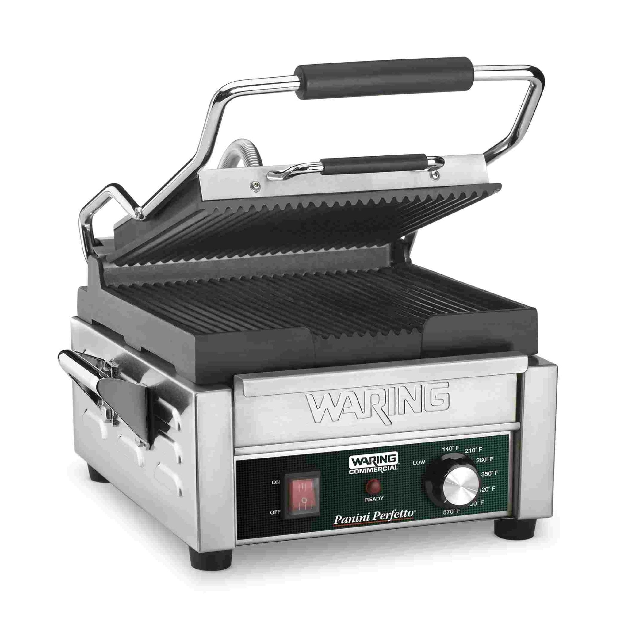Waring WPG150B — Panini Perfetto® Compact Panini Grill — 208V  (9.75" x 9.25" cooking surface)