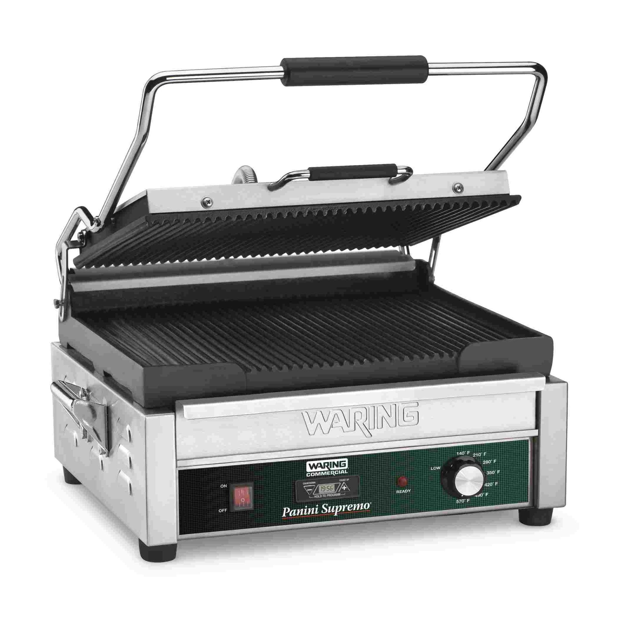Waring WPG250TB — Panini Supremo® Large Panini Grill with Timer — 208V  (14.5" x 11" cooking surface)